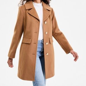 MICHAEL Michael Kors Women's Collared Button-Front Coat